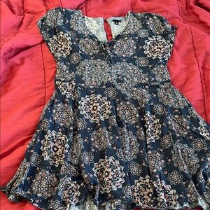 Torrid Blue and Pink Floral Dress